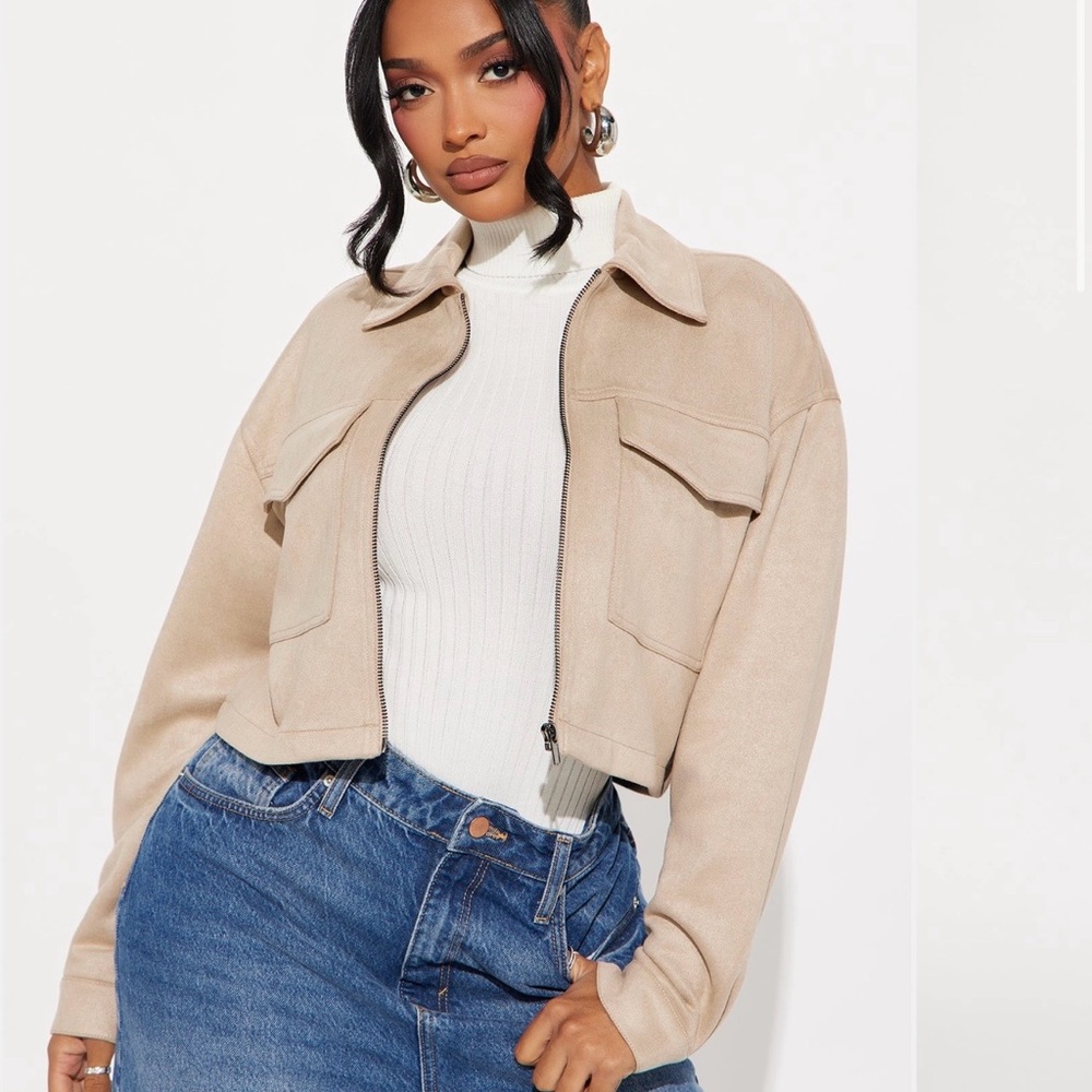 Marissa Faux Suede Jacket Fashion Nova - Stone